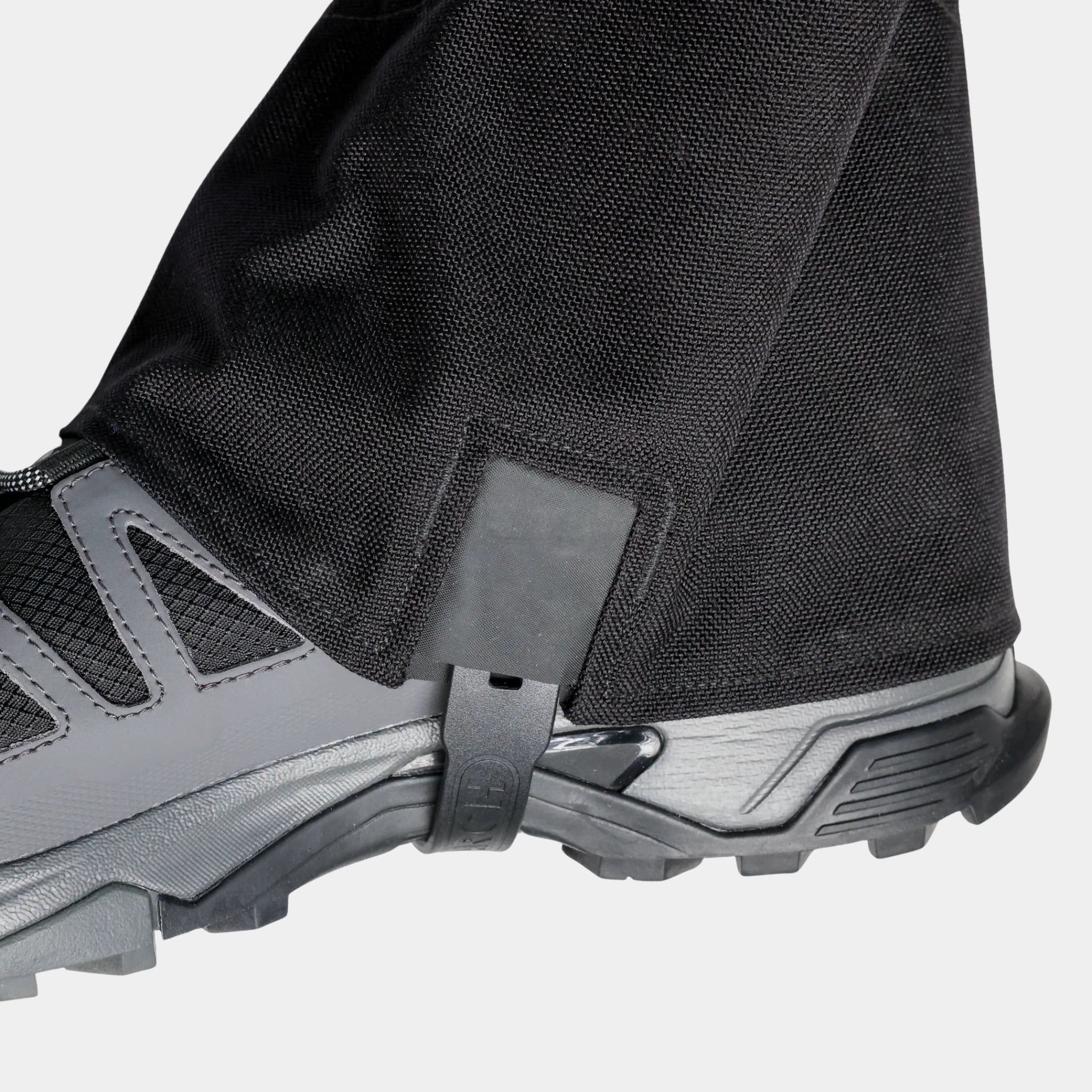 close up of the OR Crocodile Gaiters showing side and bottom clasp