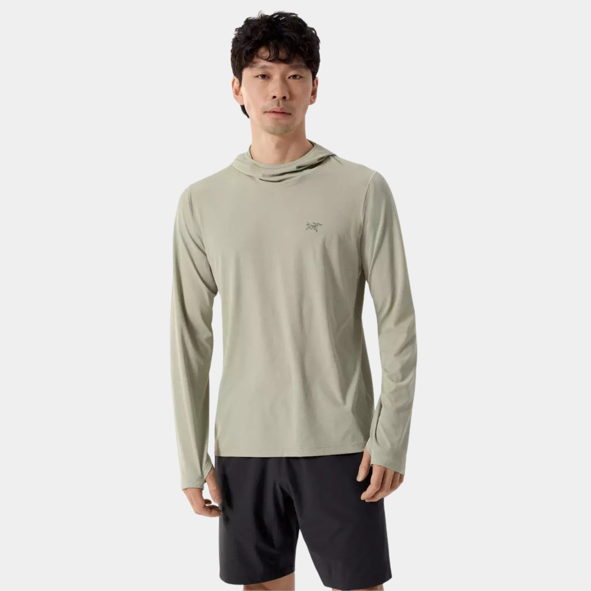 Arc'teryx Cormac Hoody lightweight moisture-wicking technical layer in habitat color