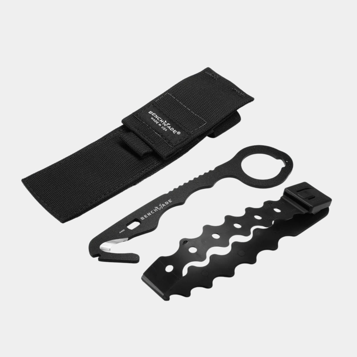 Benchmade 8 Hook rescue tool with O2 wrench, black nylon sheath and Medical opening