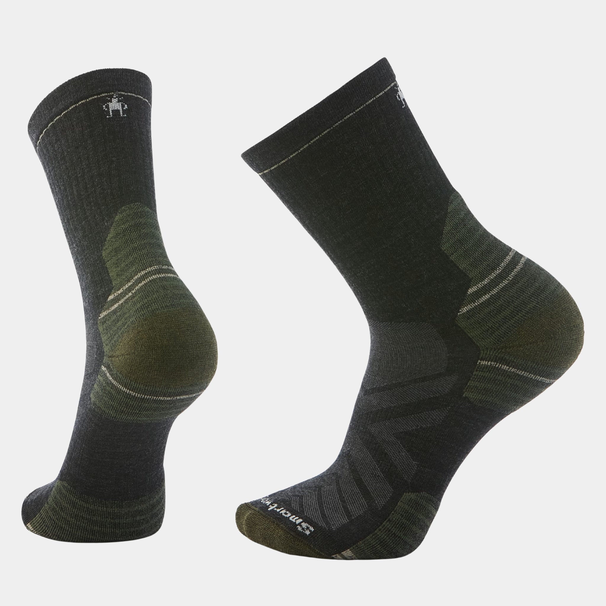 Smartwool Targeted Cushion Hike Mid Crew Socks in charcoal at US Elite