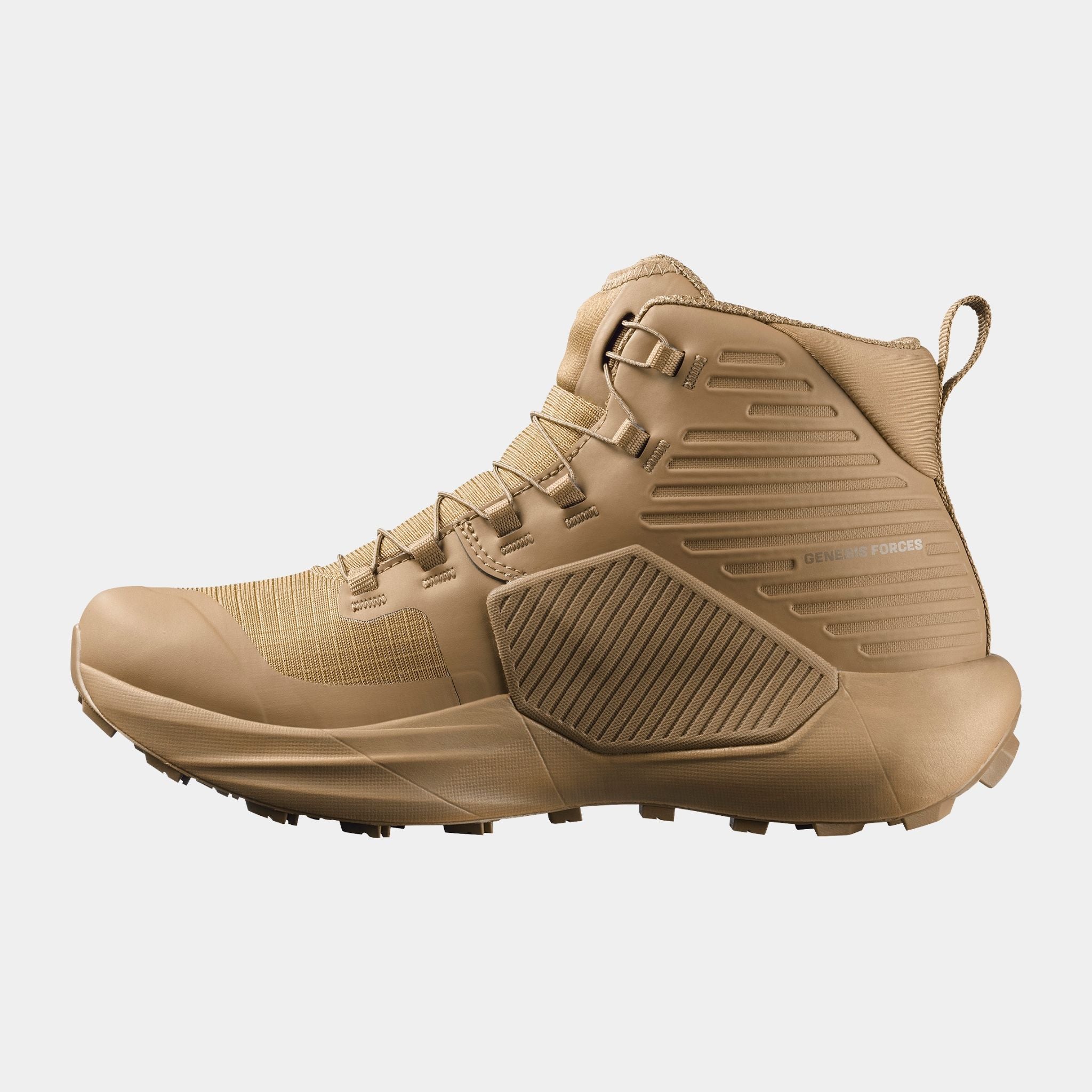 A Salomon FORCES Genesis shown from a side profile view against a light gray background.