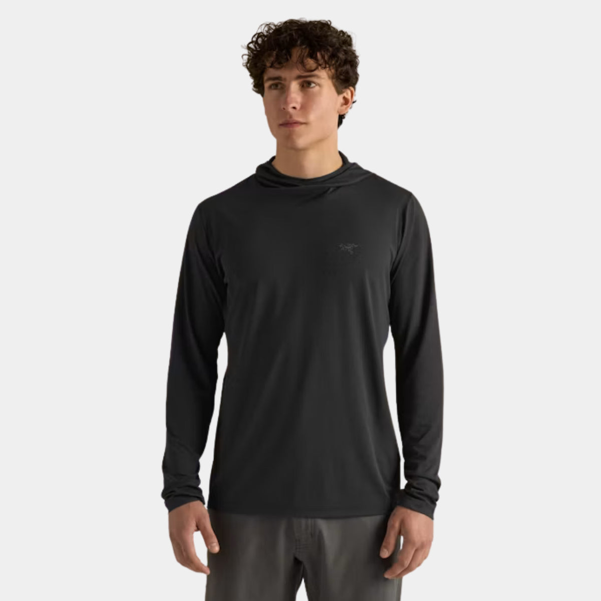 Arc'teryx Cormac Hoody lightweight moisture-wicking technical layer in black color