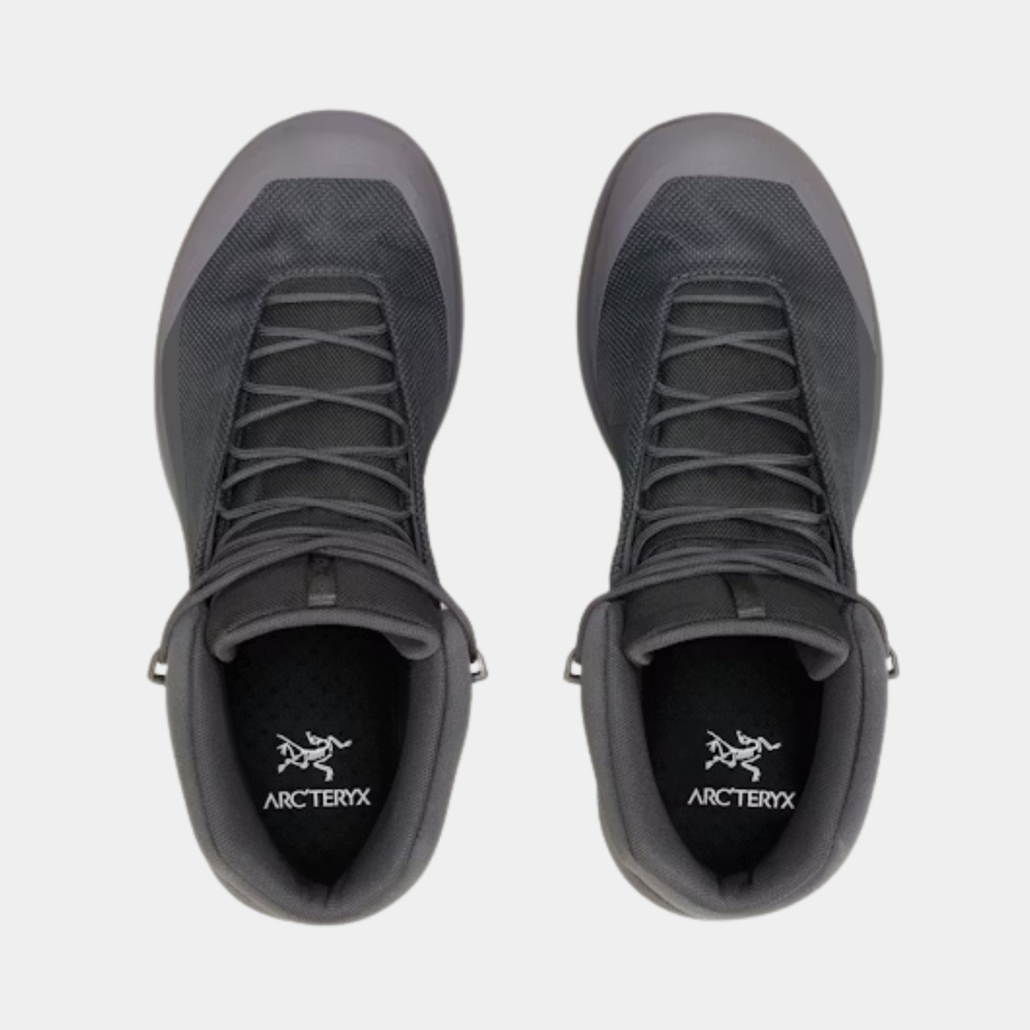 Graphite Arc’teryx Kopec Mid GTX Boots overhead view
