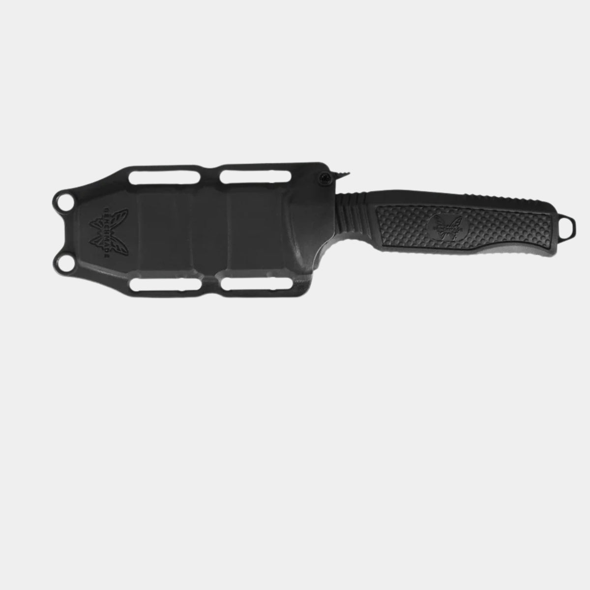 Benchmade H2O Fixed Dive Knife with black Santoprene handle and MOLLE sheath for diving