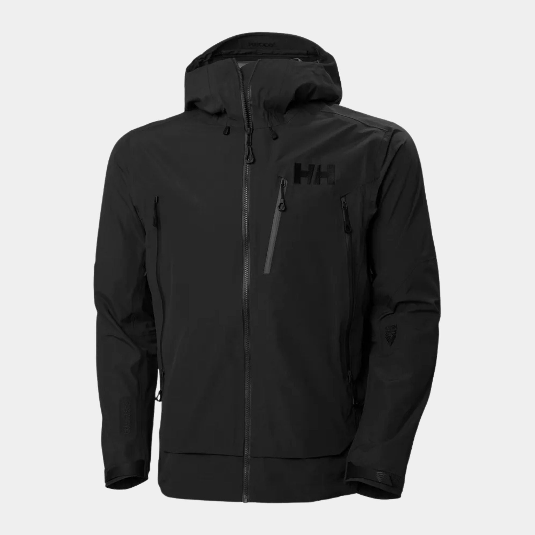 Helly Hansen Odin 9 Worlds 3.0 Hard Shell Jacket in Black Front View