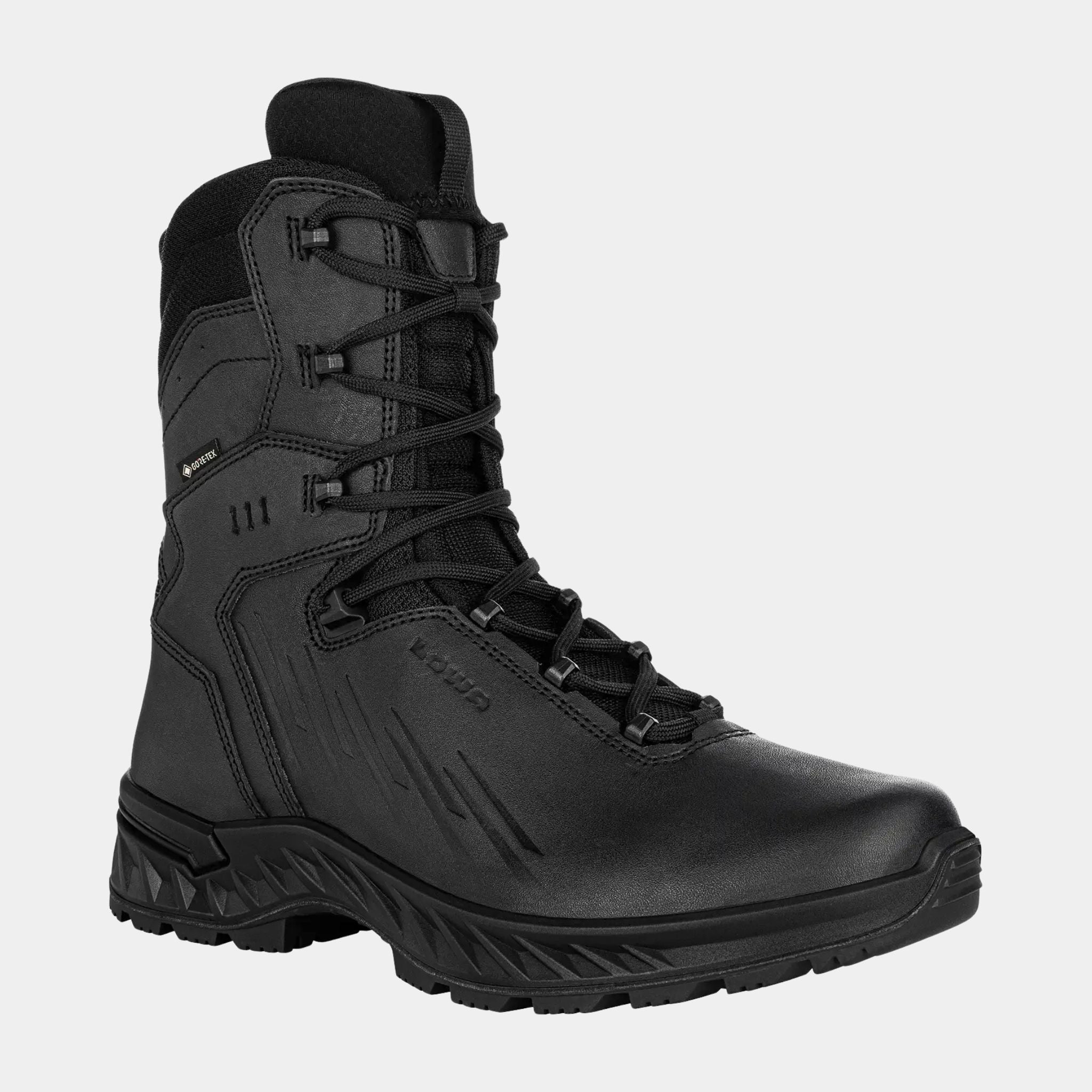 LOWA ZICON HI Boot in All Black 3 quarter front view