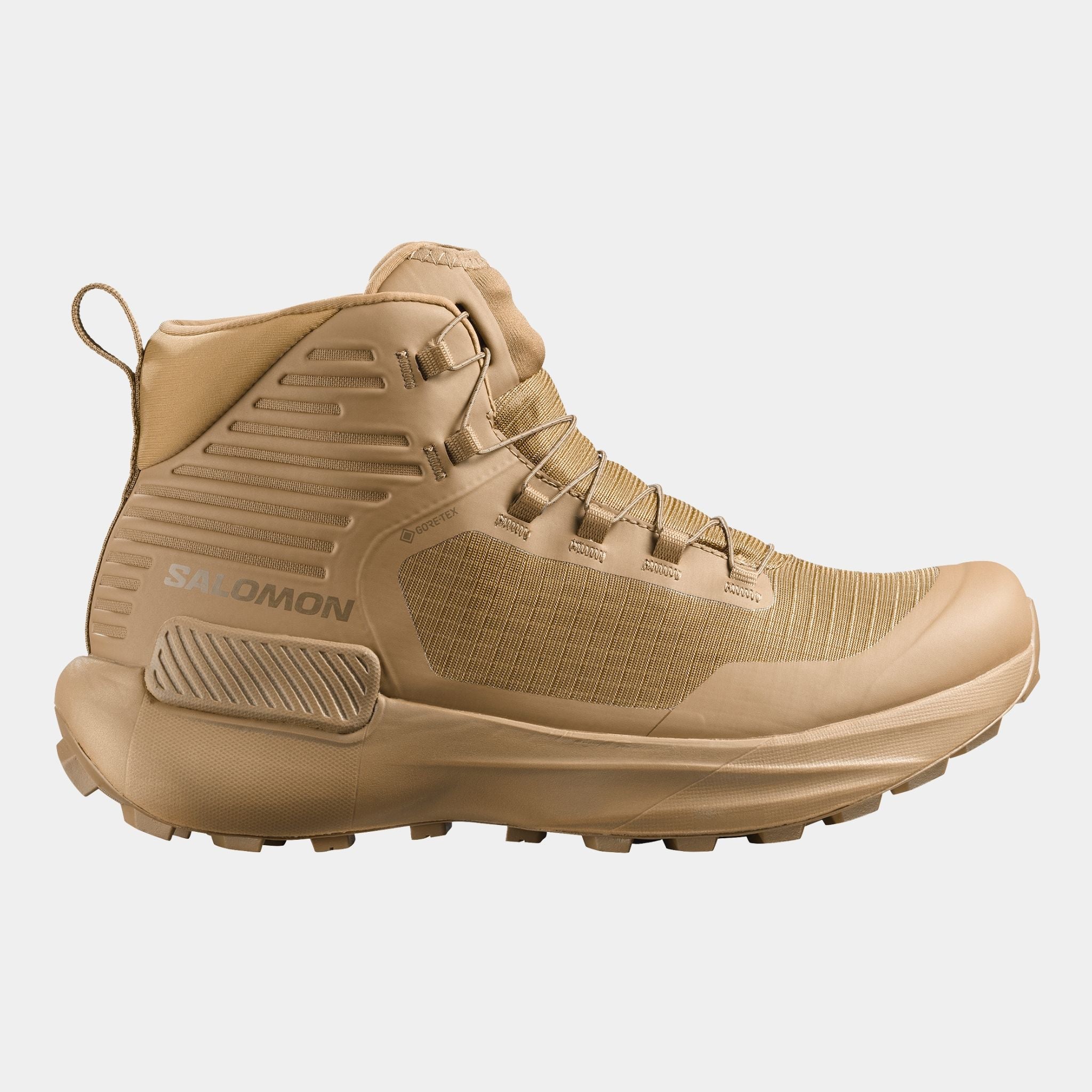 90 degree outside view of the new Salomon FORCES Genesis GTX from US Elite