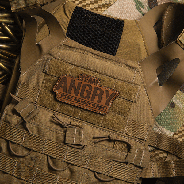 Bald Bros Limited Edition Team Angry Leather Patch