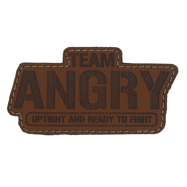 Bald Bros Limited Edition Team Angry Leather Patch