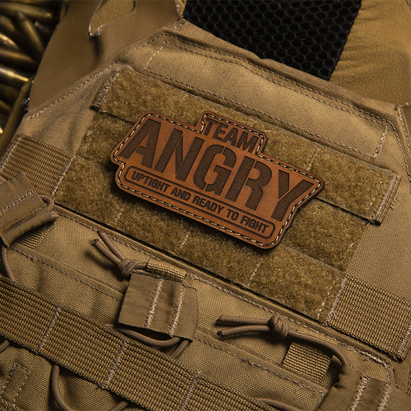 Bald Bros Limited Edition Team Angry Leather Patch